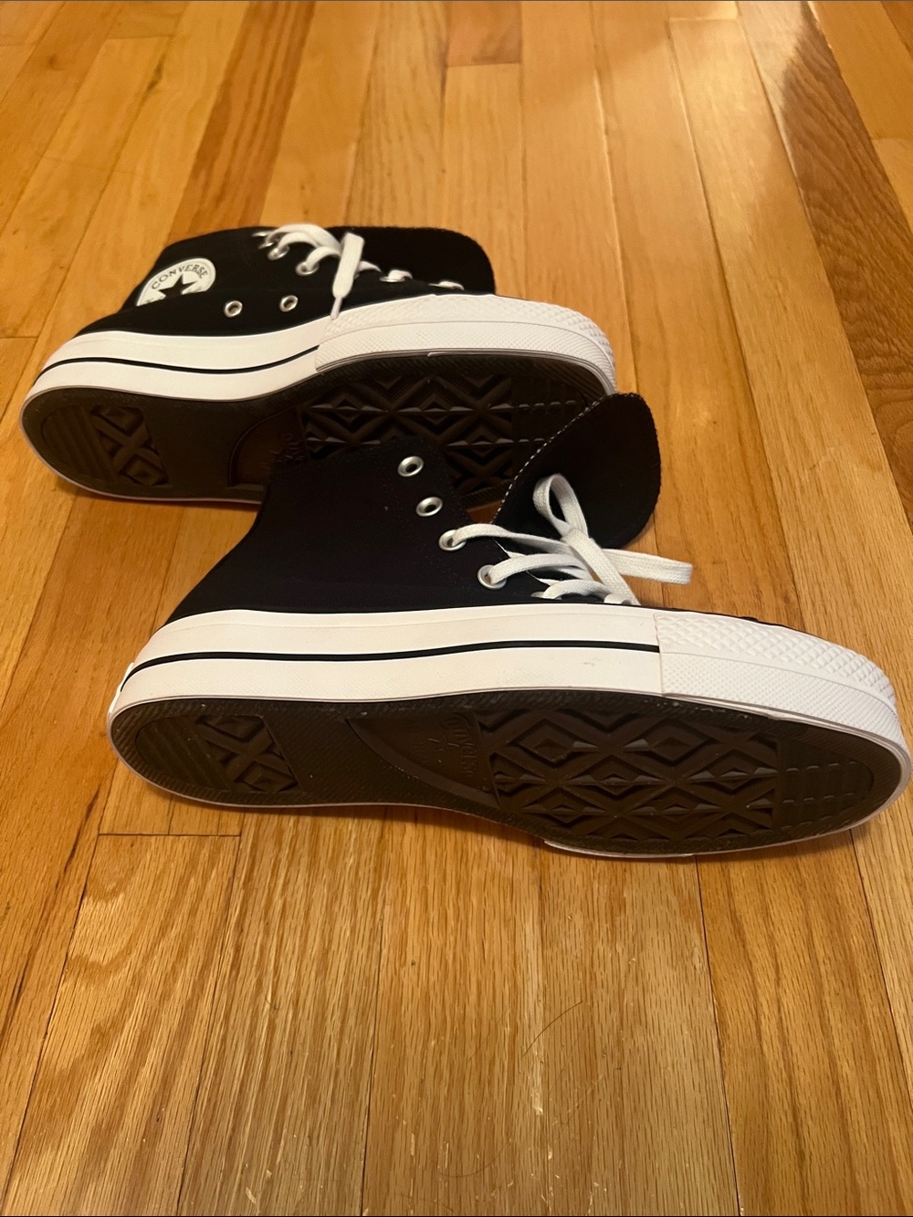 Converse Chuck Taylor All Star Platform sneakers in black canvas. - Picture 5 of 5